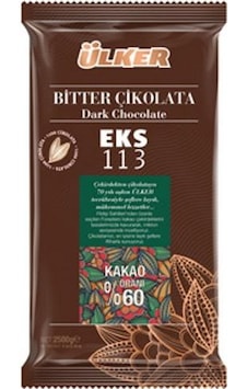 Ülker Bitter Kuvertür Çikolata %60 Eks 113 2,5 Kg Ülker Bitter Kuvertür Çikolata %60 Eks 113 2,5 Kg