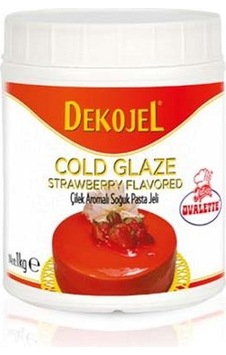 Ovalette Çilek Aromalı Soğuk Pasta Jeli 1 Kg Kırmızı