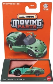 Matchbox Moving Parts 2024 Porsche 718 Spyder Rs Açılır Kapı Detaylı 1:64 Model Araba Yeşil