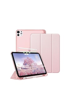 Apple iPad Uyumlu Pro 13inç M4/m5 İle Uyumlu Kılıf Cover Kalem Bölmeli Pc Case 2024/2025 Rose Gold Sku: Zeusb0dy6cvjk7 Arka Kapak