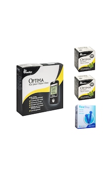 Optima Şeker Ölçüm Cihazı + Strip 100 Adet + 100 Lanset Optima Şeker Ölçüm Cihazı + Strip 100 Adet + 100 Lanset