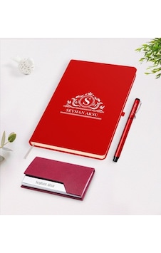 Kişiye Özel Isimli Kırmızı Defter Kalem Kartvizitlik Hediye Seti- (505048588) Kişiye Özel Isimli Kırmızı Defter Kalem Kartvizitlik Hediye Seti- (505048588)