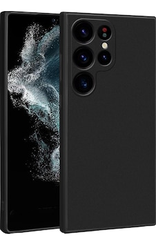 Kilifone - Samsung Uyumlu Galaxy S23 Ultra - Kılıf Mat Renkli Esnek Premier Silikon Kapak - Siyah