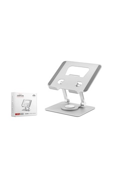 Kompakt Metal Tablet Ve Laptop Standı 360 Derece Dönebilir - Gümüş
