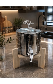 Qerhome Gümüş Başlıklı Geyik Figürlü Lüx Füme Şerbetlik & Sebil 2.5 Litre Qerhome Gümüş Başlıklı Geyik Figürlü Lüx Füme Şerbetlik & Sebil 2.5 Litre