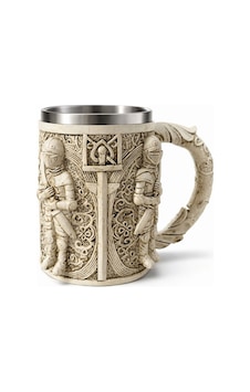 2 Adet Şovalye Kupa Bardak Paslanmaz Çelik Şovalye Tasarımlı Kupa, Mug Cup, 13x15 Cm 2 Adet Şovalye Kupa Bardak Paslanmaz Çelik Şovalye Tasarımlı Kupa, Mug Cup, 13x15 Cm