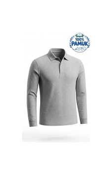 Gigi Luxe %100 Pamuk Unisex Çocuk Polo Yaka Uzun Kollu Okul Tişörtü Forması 5-15 Yaş İlkokul Ortaokul Gri Gri Gigi Luxe %100 Pamuk Unisex Çocuk Polo Yaka Uzun Kollu Okul Tişörtü Forması 5-15 Yaş İlkokul Ortaokul Gri Gri
