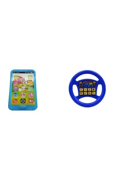 Pilli Işıklı Sesli Akıllı Oyuncak Telefon + Pilli Türkçe Konuşan Kırmızı Direksiyon Oyuncak 2ın1 Pilli Işıklı Sesli Akıllı Oyuncak Telefon + Pilli Türkçe Konuşan Kırmızı Direksiyon Oyuncak 2ın1