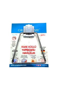 Orsa-602 Havluluk Askı Üçgen Metal Yapışkanlı Kare Askılı - 16'li Paket Diğer