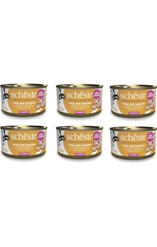 Schesir Ton Ve Tavuklu Tam Ve Dengeli Broth Pişirme Suyunda Kedi Konservesi 85 Gr. X 6 Adet Schesir Ton Ve Tavuklu Tam Ve Dengeli Broth Pişirme Suyunda Kedi Konservesi 85 Gr. X 6 Adet