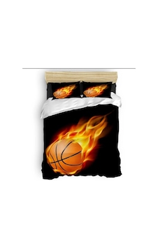 Basket 3d Çocuk Nevresim Takımı 160 240 Cm Antibakteriyel Organi