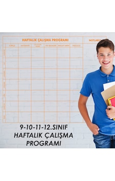 9-10-11-12.Sınıf Haftalık Ders Çalışma Programı Statik Kağıt Taht 9-10-11-12.Sınıf Haftalık Ders Çalışma Programı Statik Kağıt Taht
