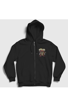 Presmono Unisex Axl Rose Guns N' Roses Fermuarlı Kapüşonlu Sweatshirt Siyah