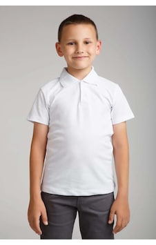 Miniko Kids Erkek Kısa Kol Okul Lakos Beyaz Miniko Kids Erkek Kısa Kol Okul Lakos Beyaz