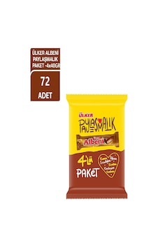 Albeni Sütlü Çikolata Kaplamalı Karamelli Bar - 4'lü Paket - 160 Gram - 72 Adet Albeni Sütlü Çikolata Kaplamalı Karamelli Bar - 4'lü Paket - 160 Gram - 72 Adet