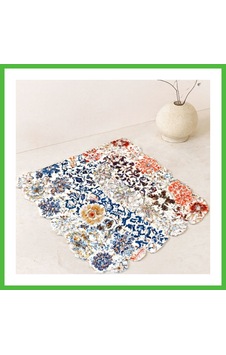 Vaveni Dikdörtgen Kaydırmaz Su Emici Banyo Paspası 70x34 Cm Arz Çok Renkli Vaveni Dikdörtgen Kaydırmaz Su Emici Banyo Paspası 70x34 Cm Arz Çok Renkli