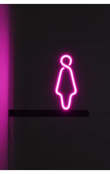 Wc Kadın Neon Tabela