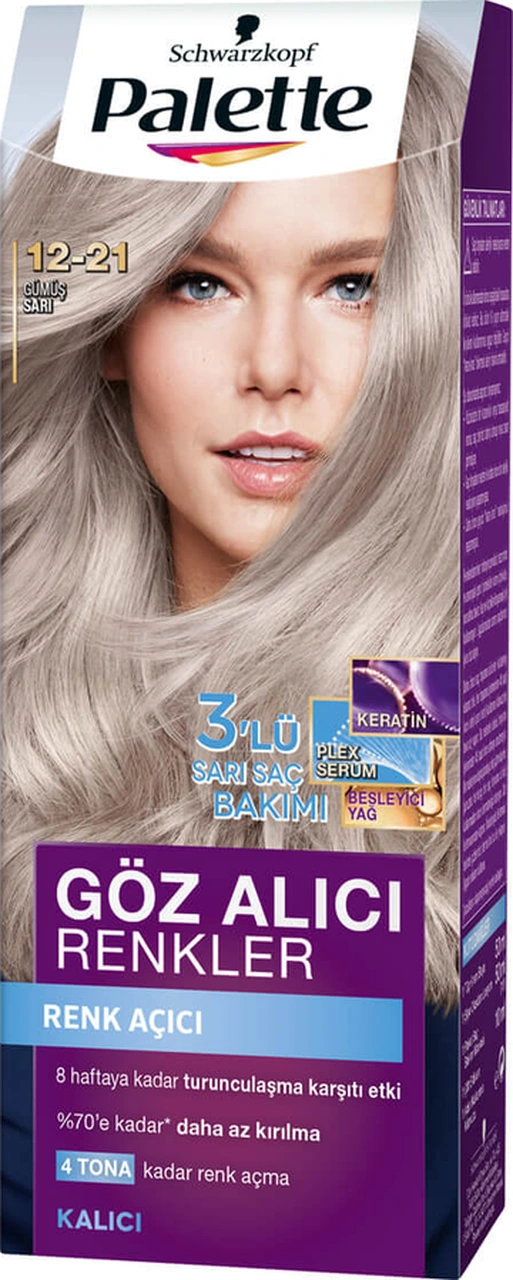 Palette Göz Alıcı Renkler 12-21 Gümüş Sarı