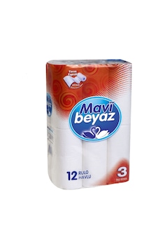 Mavi Beyaz Rulo Havlu 2 x 12 'li Mavi Beyaz Rulo Havlu 2 x 12 'li