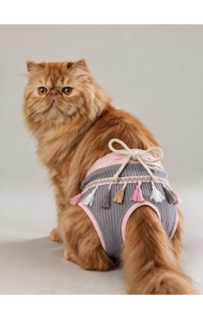 Mini Tassel Lilly Dişi Kedi Regl Külotu Don Kedi İç Çamaşırı Ayarlanabilir Bağcıklı Küçük Irklar İçin Mini Tassel Lilly Dişi Kedi Regl Külotu Don Kedi İç Çamaşırı Ayarlanabilir Bağcıklı Küçük Irklar İçin