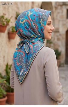 Moonscarfs Moonscarf Soft Pamuk Eşarp Mavi 328-116 Çok Renkli Moonscarfs Moonscarf Soft Pamuk Eşarp Mavi 328-116 Çok Renkli