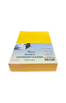Masis A4 Renkli Fotokopi Kağıdı 500 Lü Koyu Sarı Masis A4 Renkli Fotokopi Kağıdı 500 Lü Koyu Sarı