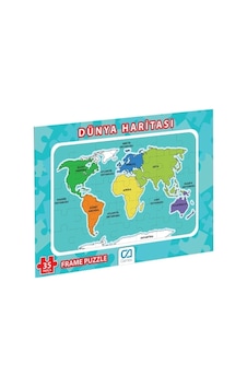 Mey İthalat Dünya Haritası Frame Puzzle 35 Parça