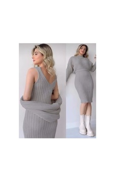 Flex Fashıon Triko Kumaş Elbise Kazak 2 Li Takım Gri - 900818575 Gri - 900818575 Gri Flex Fashıon Triko Kumaş Elbise Kazak 2 Li Takım Gri - 900818575 Gri - 900818575 Gri