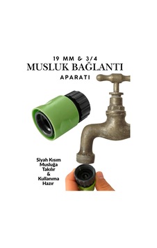 19 Mm 3/4" Dişi Çeşme Musluk Bağlantı Adaptörü - Sök Tak Sistem Hortum Aparatı Çeşme Başlığı 19 Mm 3/4" Dişi Çeşme Musluk Bağlantı Adaptörü - Sök Tak Sistem Hortum Aparatı Çeşme Başlığı