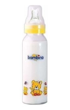 Bambino Bambiş Kiraz Uçlu Cam Biberon 225 ML Bambino Bambiş Kiraz Uçlu Cam Biberon 225 ML