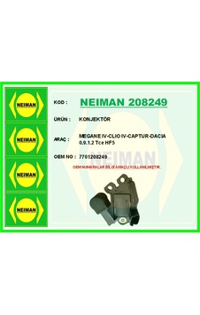 Neıman 208249 Konjektör Megane Iv-clıo Iv-captur-dacıa 0.9.1.2 Tce Hf5 7701208249 -