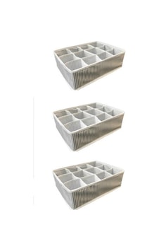 Alas 3 Adet - 12 Bölmeli Çok Amaçlı Organizer - Çekmece Organize Gri Alas 3 Adet - 12 Bölmeli Çok Amaçlı Organizer - Çekmece Organize Gri