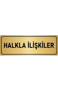 Metal Yönlendirme Levhası, Departman Kapı Isimliği Halkla Ilişkiler 5x20 Cm Altın Renk Metal Yönlendirme Levhası, Departman Kapı Isimliği Halkla Ilişkiler 5x20 Cm Altın Renk