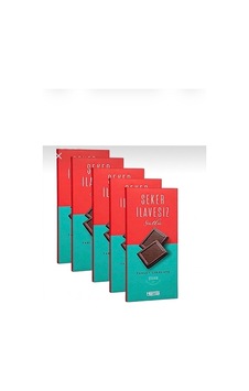 Şeker Ilavesiz Çikolata 100 Gr - 5 Adet Şeker Ilavesiz Çikolata 100 Gr - 5 Adet