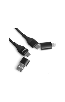 Qgeem QG-CC0029 USB 4 in 1 Lighting to USB A Type-C Çok foknsiyon Qgeem QG-CC0029 USB 4 in 1 Lighting to USB A Type-C Çok foknsiyon