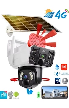 O-kam Pro-3915 4g 6mp Dual Lens Güneş Panelli Solar Sirenli Kamer O-kam Pro-3915 4g 6mp Dual Lens Güneş Panelli Solar Sirenli Kamer