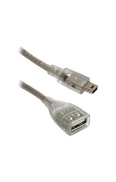 15706 - Usb 5 Pin Male-usb Female Cable / Ipod Kablosu Mavi Şeffaf 30 Cm Powermaster 15706 - Usb 5 Pin Male-usb Female Cable / Ipod Kablosu Mavi Şeffaf 30 Cm Powermaster