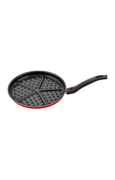 Papilla Redio 26 Cm Waffle Tava, Kırmızı Papilla Redio 26 Cm Waffle Tava, Kırmızı