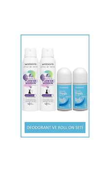 Watsons Shower Fresh Kadın Roll-on 50 Ml X2 Ve Invisible Fresh 24 Saat Etkili Deodorant 150 Ml X2 Watsons Shower Fresh Kadın Roll-on 50 Ml X2 Ve Invisible Fresh 24 Saat Etkili Deodorant 150 Ml X2