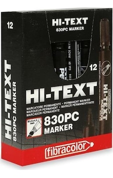 Hi-Text 830 C Permanent Koli Kalemi Kesik Uç Siyah-12'Li N11.2209