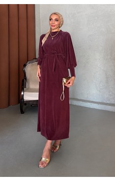 Riella Butik Milot Tesettür Elbise Bordo Riella Butik Milot Tesettür Elbise Bordo