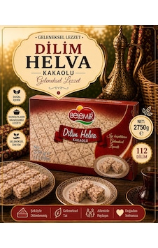 Sabıroğlu Kakaolu Dilim Helva Kutu 2750 G Sabıroğlu Kakaolu Dilim Helva Kutu 2750 G