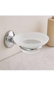 Banyo Katı Sabunluk - Plastik, Krom Metal Tutacaklı Renkli Banyo Katı Sabunluk - Plastik, Krom Metal Tutacaklı Renkli