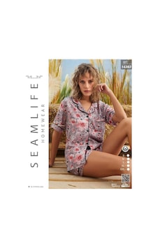 Seamlife Kadın Lila Kısa Kol Dokuma Şortlu Gömlek Pijama Takımı LILA Seamlife Kadın Lila Kısa Kol Dokuma Şortlu Gömlek Pijama Takımı LILA
