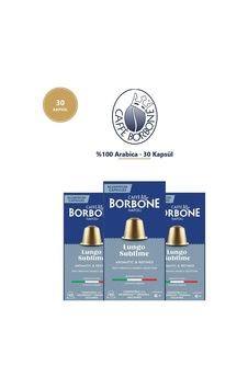 Caffe Borbone Arabica 30'lu Kapsül Kahve - Nespresso Uyumlu, Saf Arabica İle Zarif Bir Fincan Caffe Borbone Arabica 30'lu Kapsül Kahve - Nespresso Uyumlu, Saf Arabica İle Zarif Bir Fincan