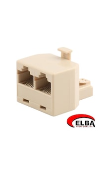 Elba 8P8C Jack- 2X8P8C Jack 2Li Rj45 Çokla Jk8464 Elba 8P8C Jack- 2X8P8C Jack 2Li Rj45 Çokla Jk8464