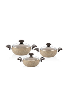 Falez Creamy 6 Parça Güveç Midi Set Krem Falez Creamy 6 Parça Güveç Midi Set Krem