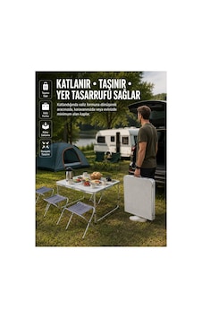 Ayarlanabilir Yükseklikli Kamp Ve Piknik Masası 4 Kişilik Katlanabilir Masa Seti Renk Renk Ayarlanabilir Yükseklikli Kamp Ve Piknik Masası 4 Kişilik Katlanabilir Masa Seti Renk Renk