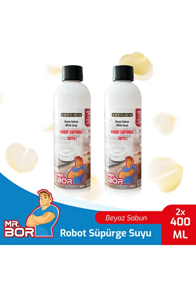 Mr.bor White Soap Beyaz Sabun Akıllı Robot Süpürge Suyu 2 x 400 ML Mr.bor White Soap Beyaz Sabun Akıllı Robot Süpürge Suyu 2 x 400 ML