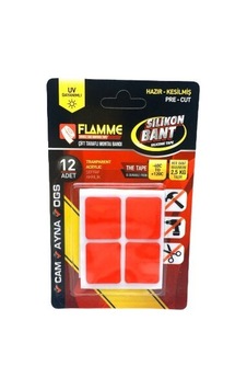 Flamme Silikon Çift Taraflı Bant 12 Adet Bandı Montaj - 25'li Paket Flamme Silikon Çift Taraflı Bant 12 Adet Bandı Montaj - 25'li Paket